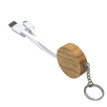ECO-Friendly Bamboo USB Cable  Promotional Gifts Mobile Phone Charging Cable Bamboo  3 in 1 USB Cable